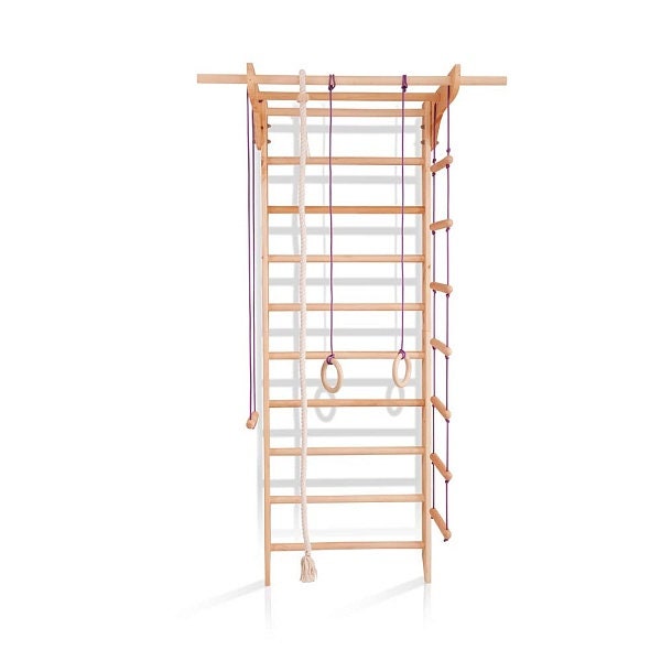 Swedish ladder with wide pull up bar for kids and adults