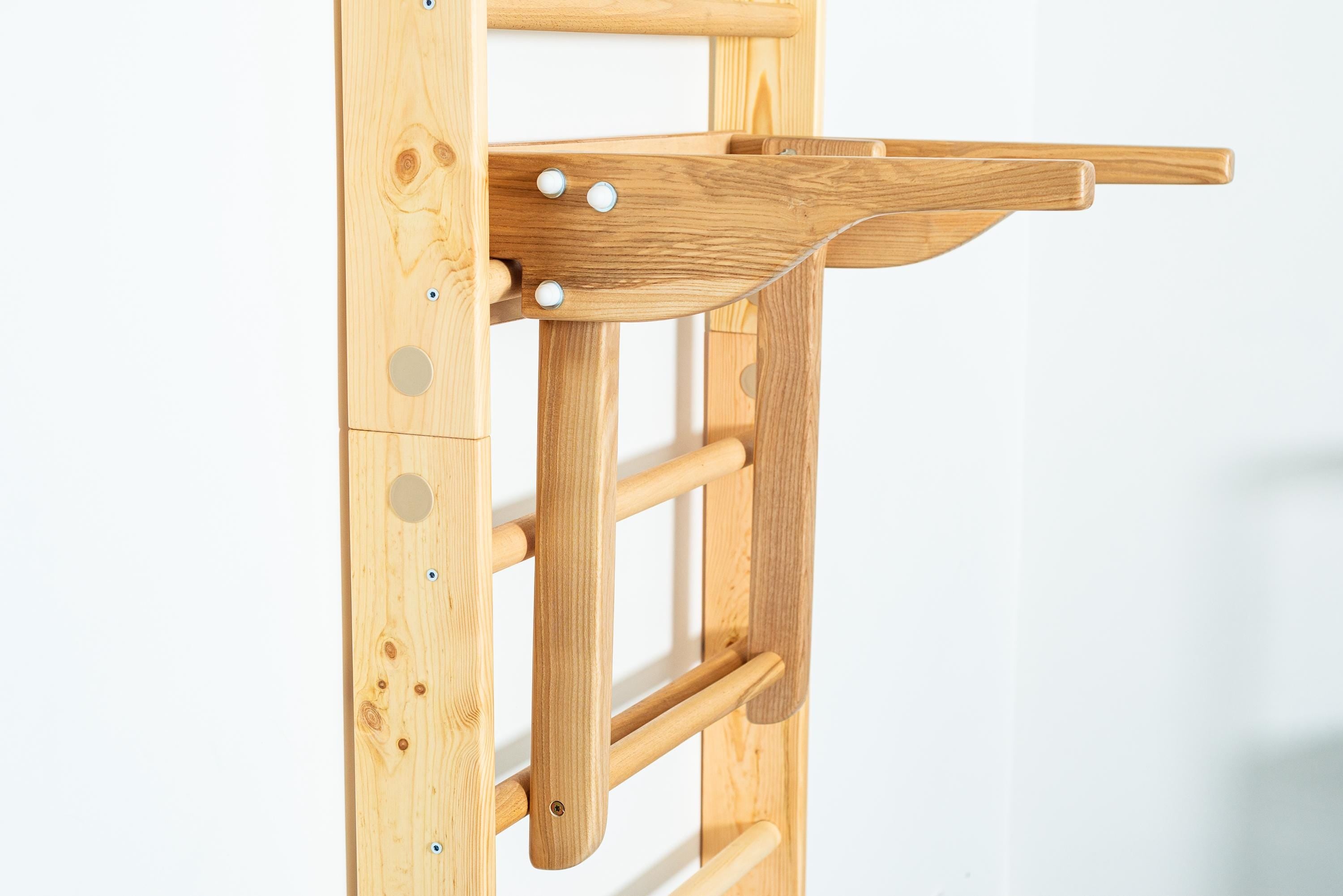 Swedish Ladder with Dip Bars and Pull Up Bar for chin up and Strength Exercises
