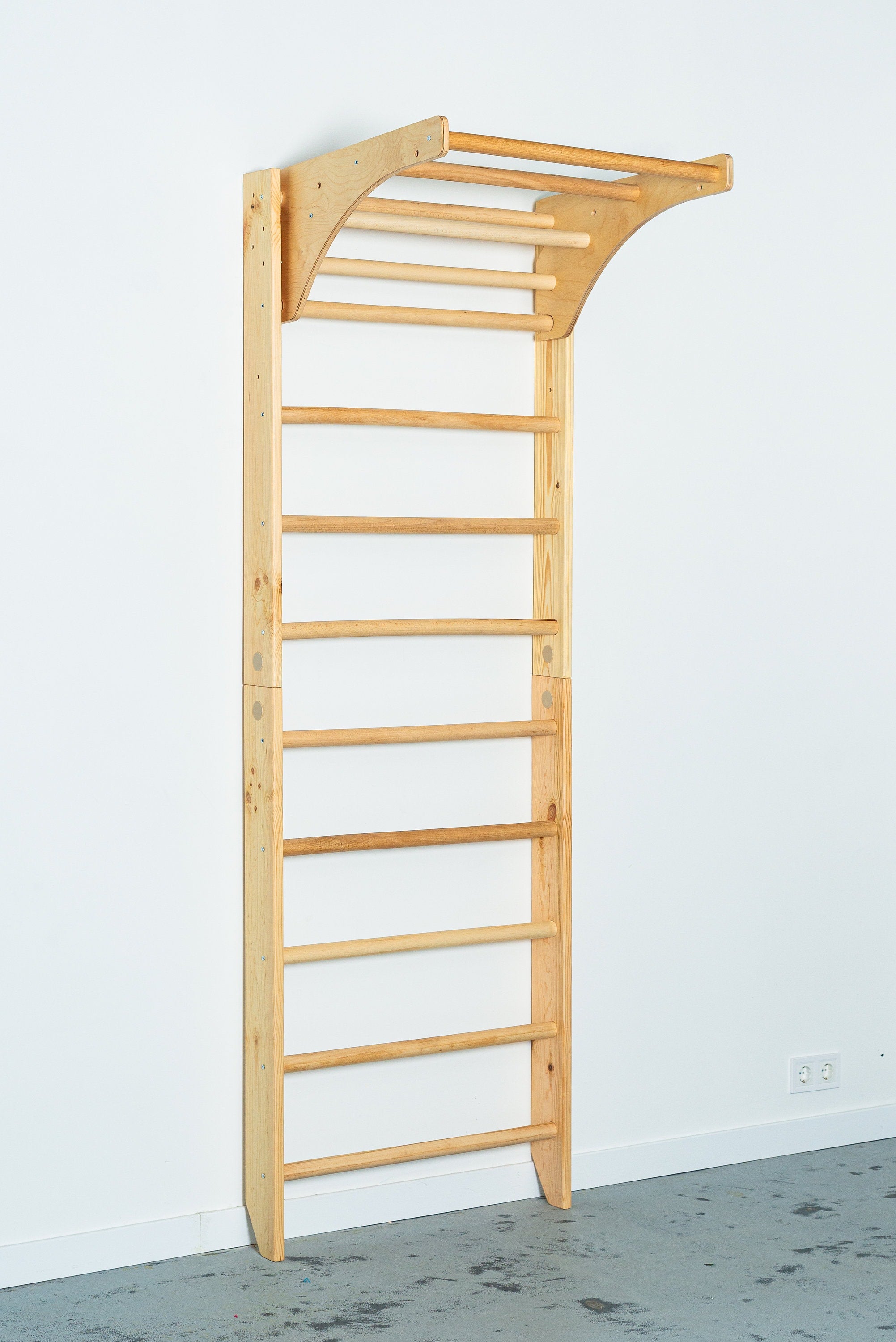 Swedish Sport Ladder with Adjustable Pull-up bar for Home exercises - Wall Stall bars for gymnastic