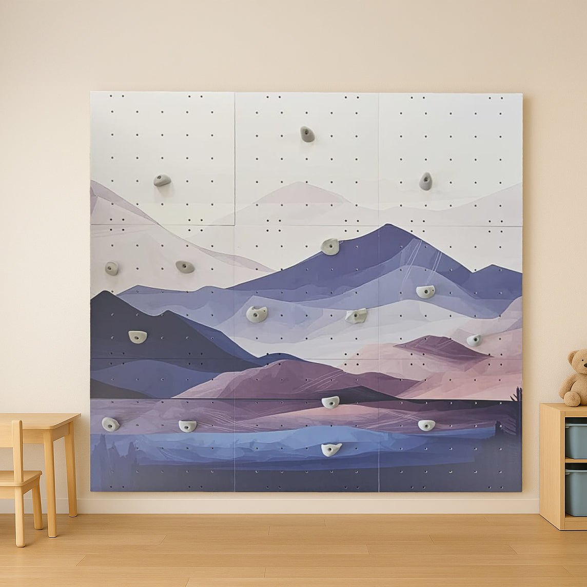 Climbing Wall Panels – Set of 3, 6 or 9 - Different design - CleverWood