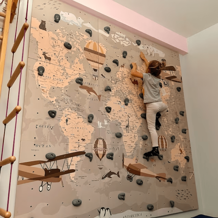 Climbing Wall Panels – Set of 3, 6 or 9 Durable, Interactive Sport Panels for Strength and Coordination - CleverWood