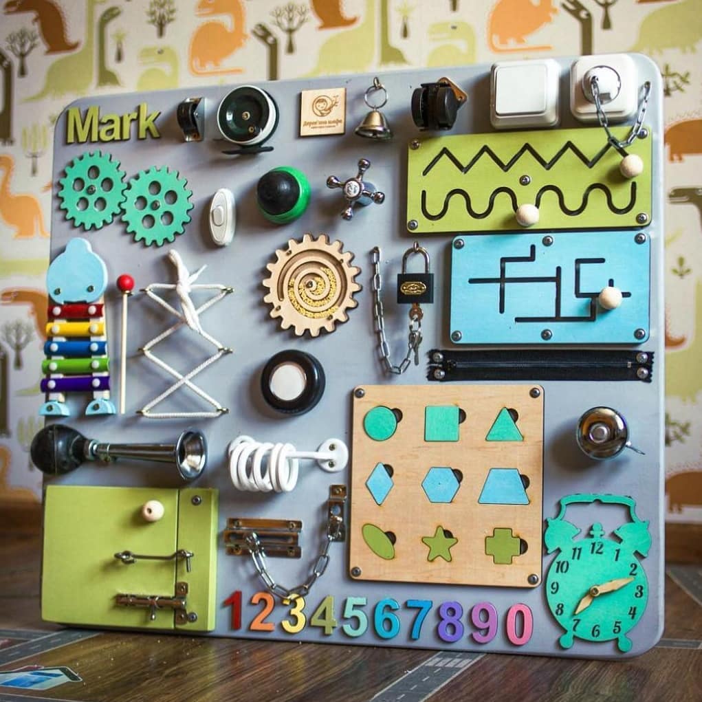 Montessori Busy Board - Sensory Toy for Kids - First Birthday Gift