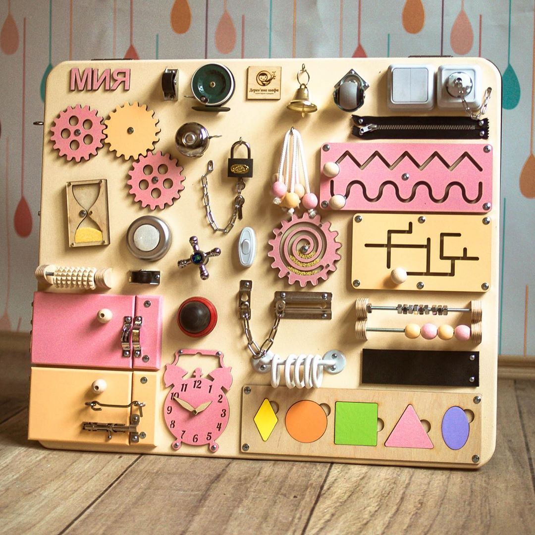Montessori Busy Board - Sensory Toy for Kids - First Birthday Gift
