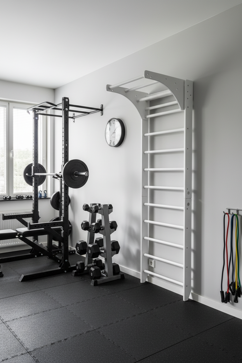 Swedish Sport Ladder with Adjustable Pull-up bar for Home exercises - Wall Stall bars for gymnastic