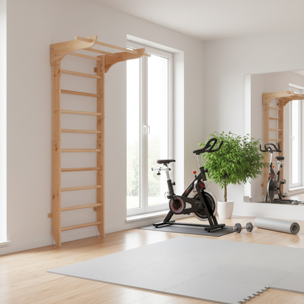 Stall Bars with Wide Pull Up Bar