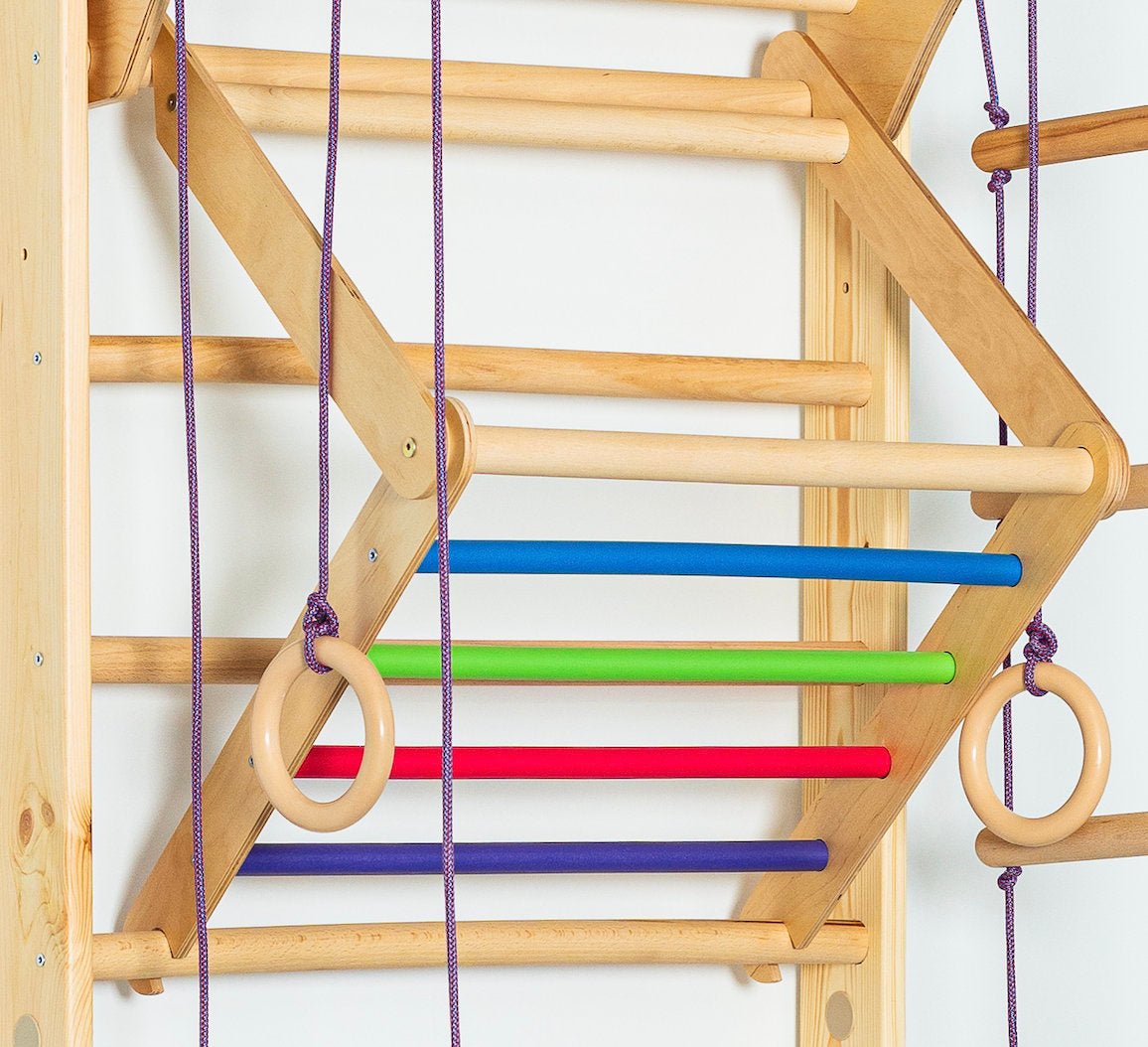 Monkey Triangle for Swedish ladders made of wood - Sport attachments - Equipment for Swedish ladder - CleverWood