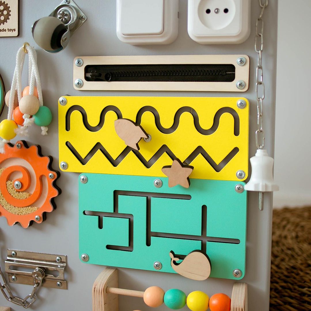 Montessori Busy Board – Engaging Sensory Toy for Kids – Perfect First Birthday Gift - CleverWood