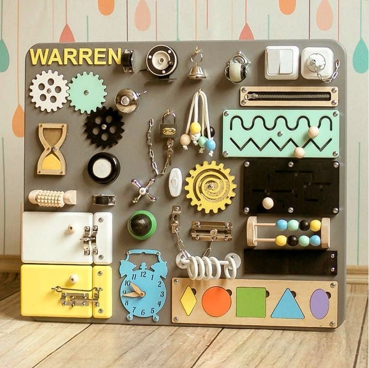 Montessori Busy Board – Engaging Sensory Toy for Kids – Perfect First Birthday Gift - CleverWood