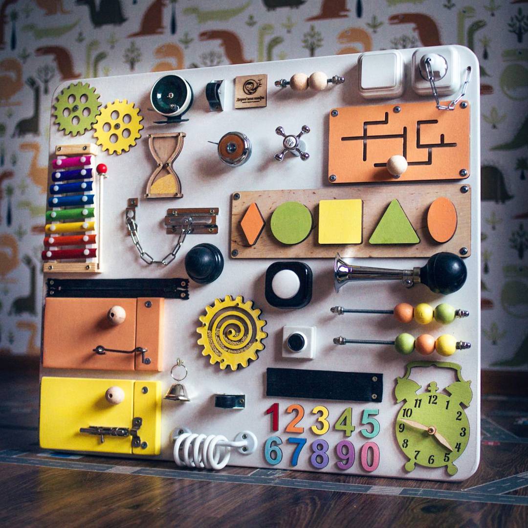 Montessori Busy Board – Engaging Sensory Toy for Kids – Perfect First Birthday Gift - CleverWood