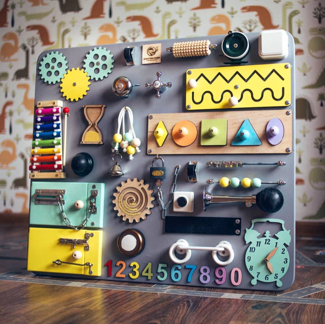 Montessori Busy Board – Engaging Sensory Toy for Kids – Perfect First Birthday Gift - CleverWood