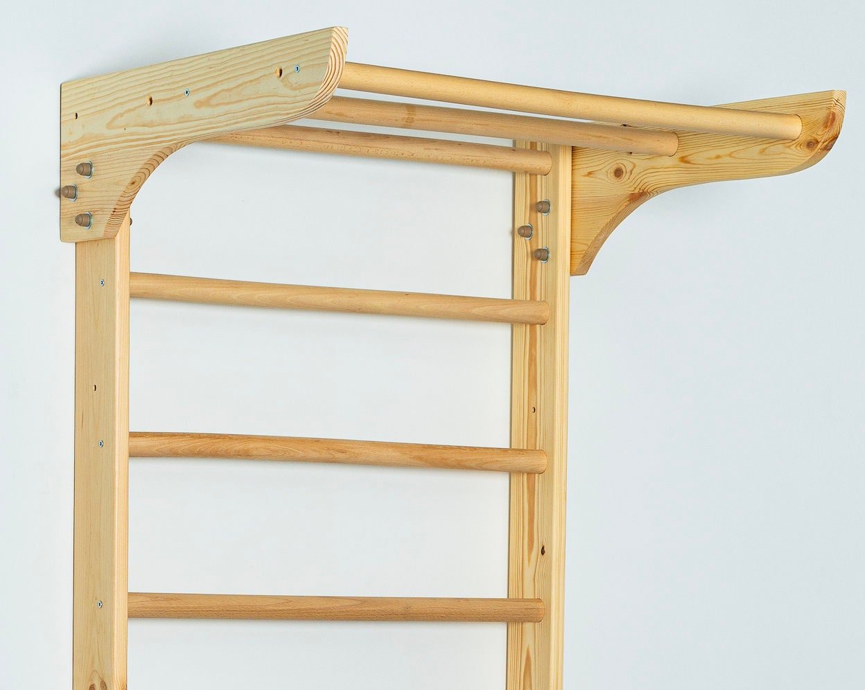 Pull up bars for Swedish ladders made of wood - Sport attachments - Equipment for Swedish ladder - CleverWood