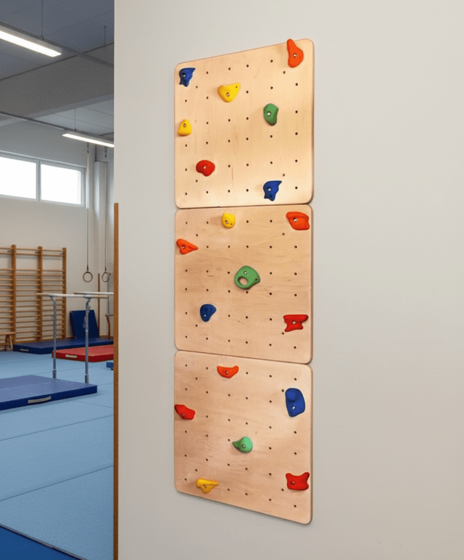 Set of Clear Wooden Climbing Wall Panels for Kids and Adults - CleverWood