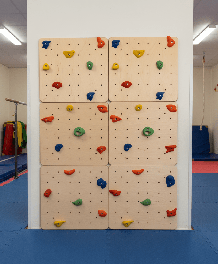 Set of Clear Wooden Climbing Wall Panels for Kids and Adults - CleverWood