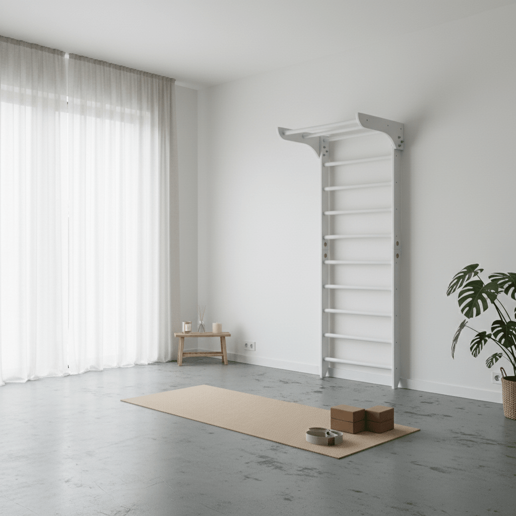 Swedish Ladder for Home Exercises with Fixed Pull Up Bar - CleverWood