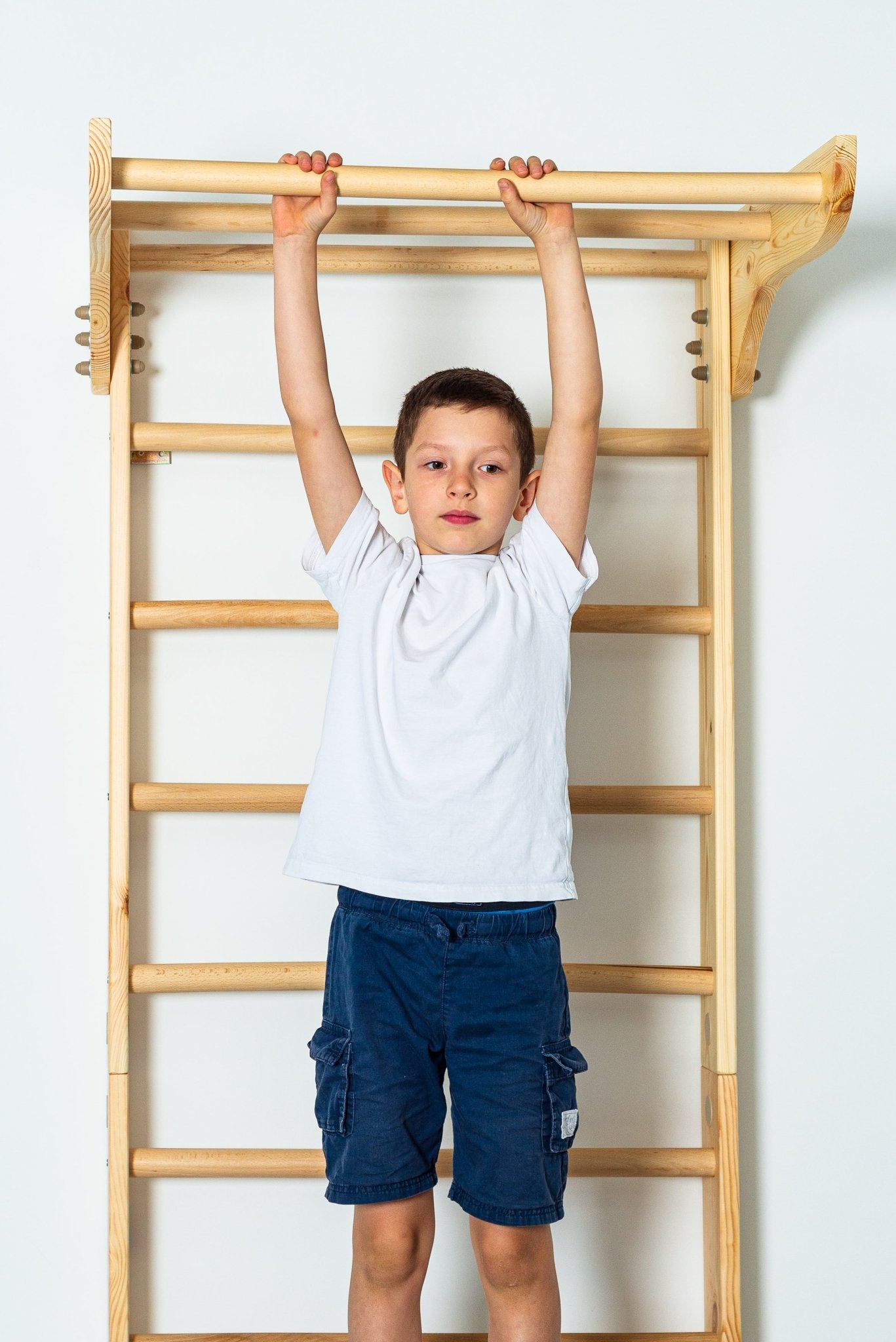 Swedish Ladder for Home Exercises with Fixed Pull Up Bar - CleverWood