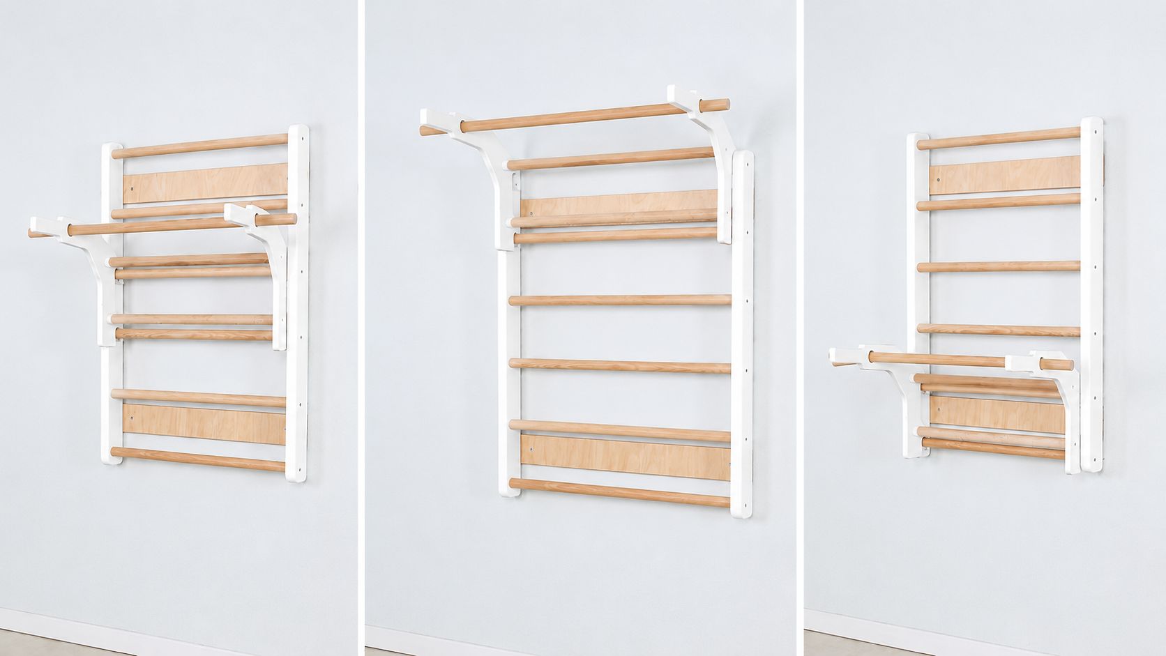 Mini Swedish Wall Ladder with Pull up Bar and Dip Bar