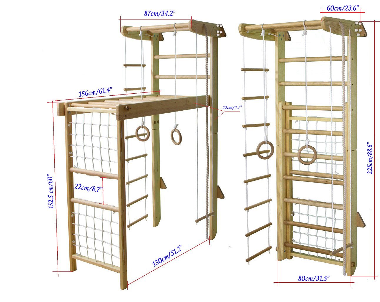 Wooden Foldable Indoor Playground "Transformer - Climber" - CleverWood