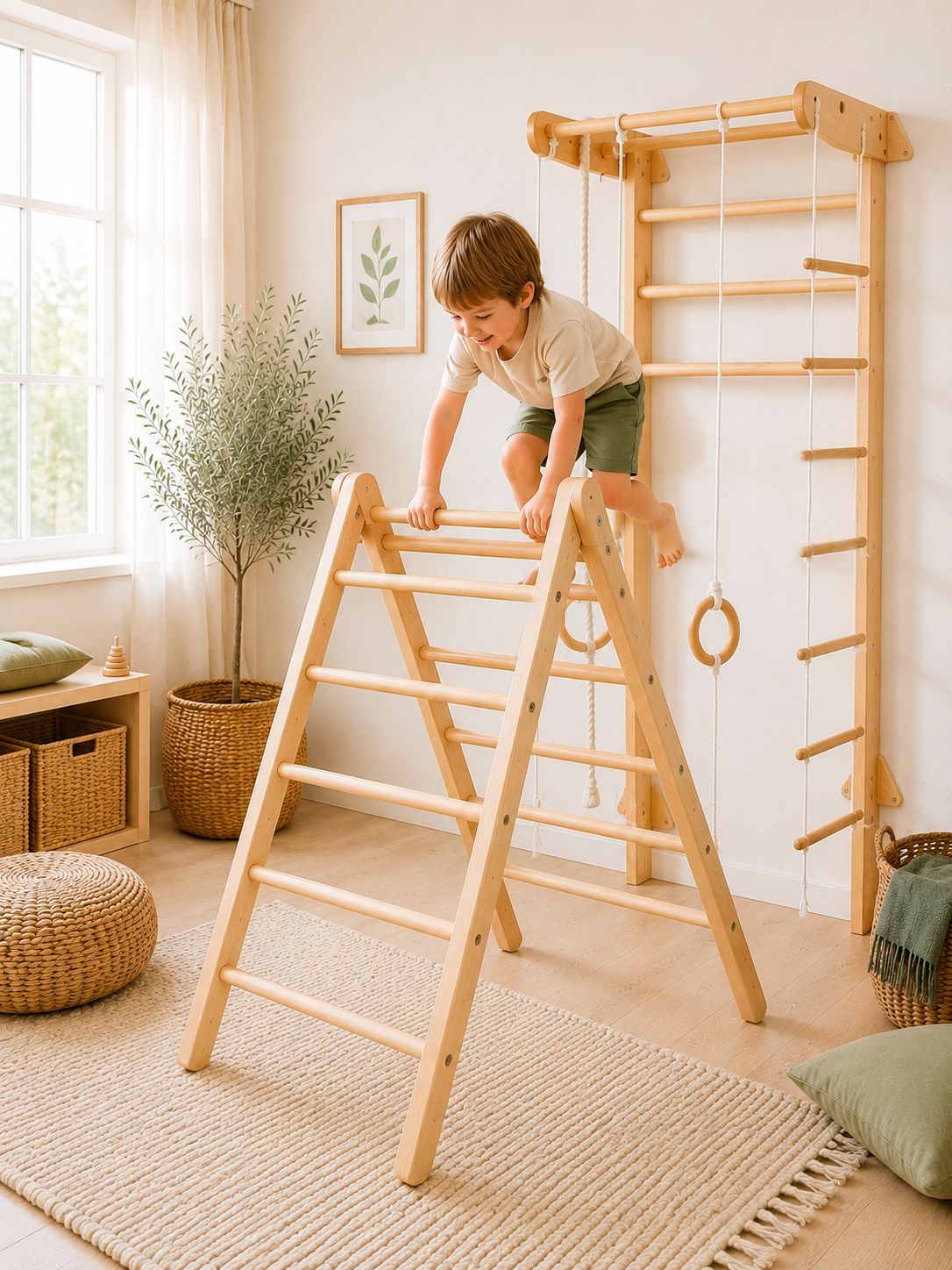 Wooden Foldable Indoor Playground Transformer-PRO - CleverWood