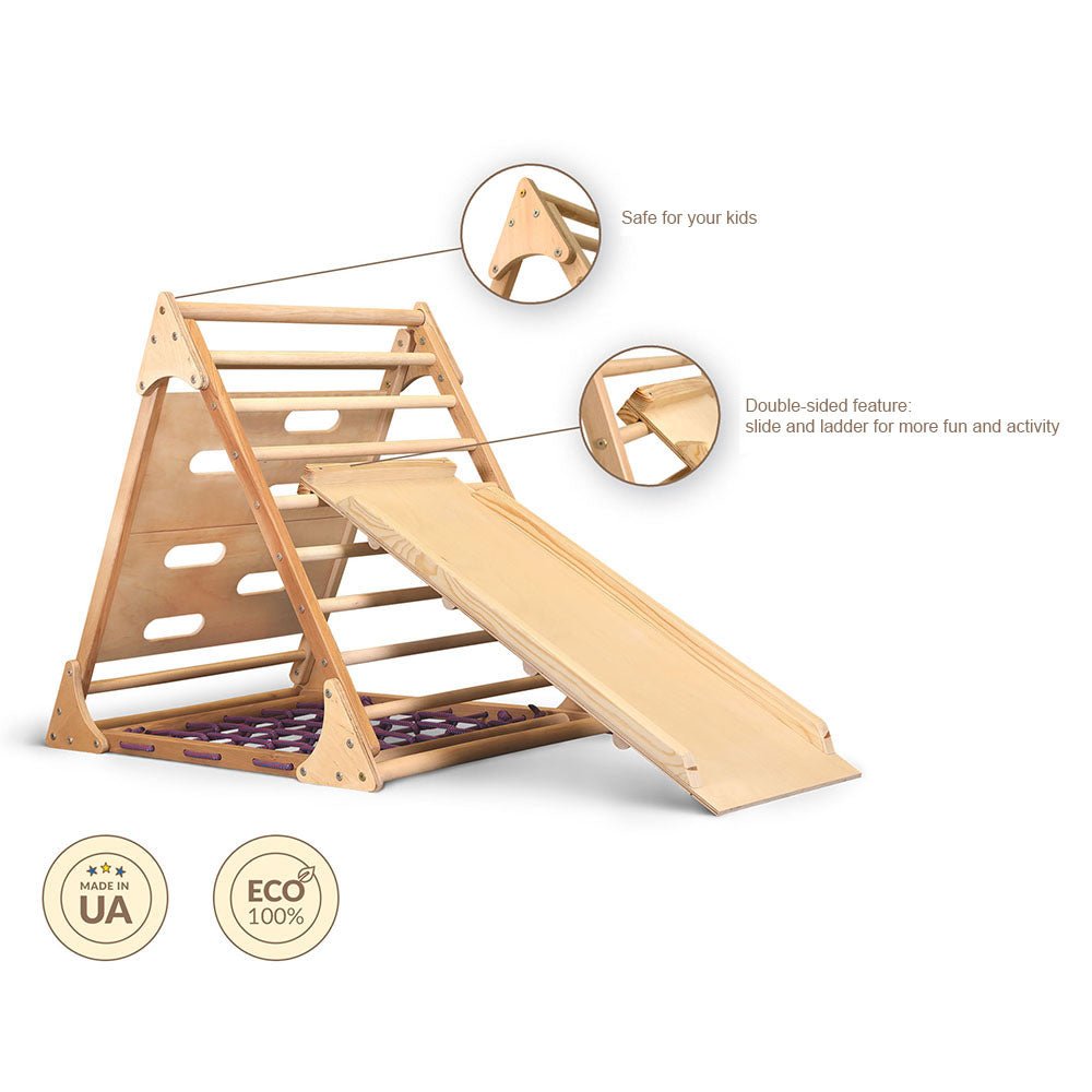 Wooden indoor playground for kids 0 - 7 y.o. - CleverWood