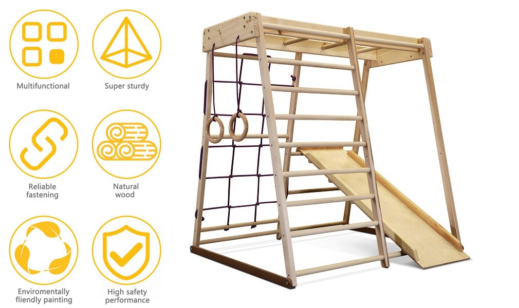 Wooden Indoor Playground for kids - CleverWood