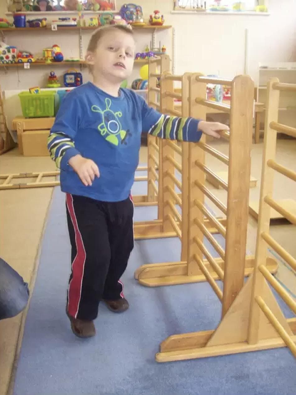 Wooden Ladder Stand for Rehab and Pediatric Physical Therapy - CleverWood