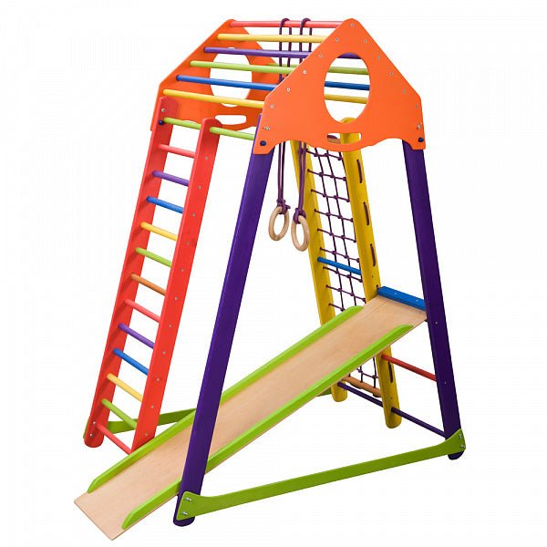 Wooden Playground for Kids - Indoor/Outdoor Use - Sport complex from natural materials - CleverWood