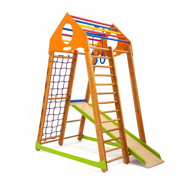 Wooden Playground for Kids - Indoor/Outdoor Use - Sport complex from natural materials - CleverWood