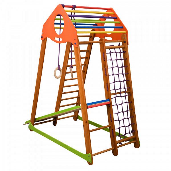 Wooden Playground for Kids - Indoor/Outdoor Use - Sport complex from natural materials - CleverWood
