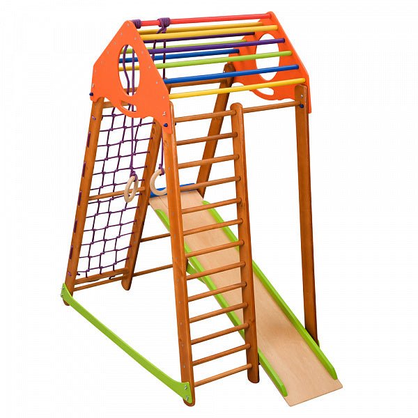 Wooden Playground for Kids - Indoor/Outdoor Use - Sport complex from natural materials - CleverWood