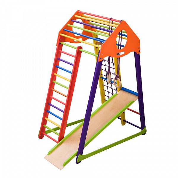 Wooden Playground for Kids - Indoor/Outdoor Use - Sport complex from natural materials - CleverWood
