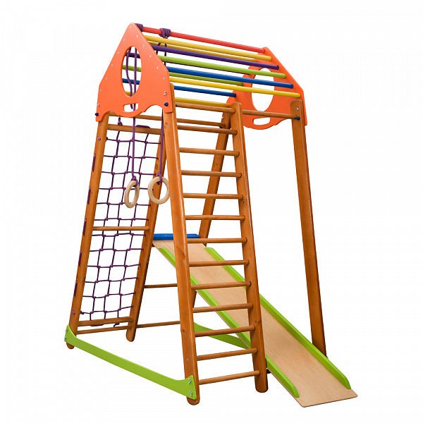 Wooden Playground for Kids - Indoor/Outdoor Use - Sport complex from natural materials - CleverWood