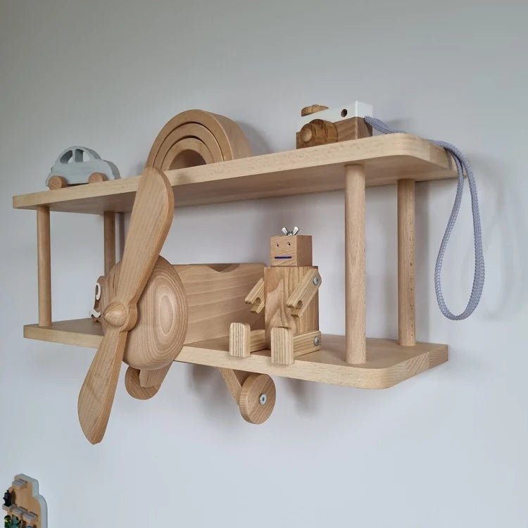 Wooden shelf Airplane - CleverWood