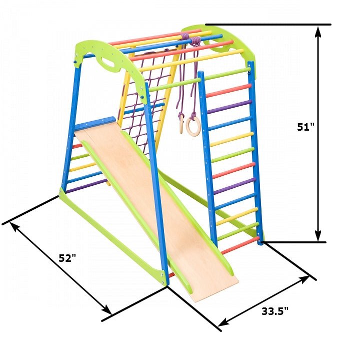 Wooden Sport Climbing Playground for Kids - CleverWood