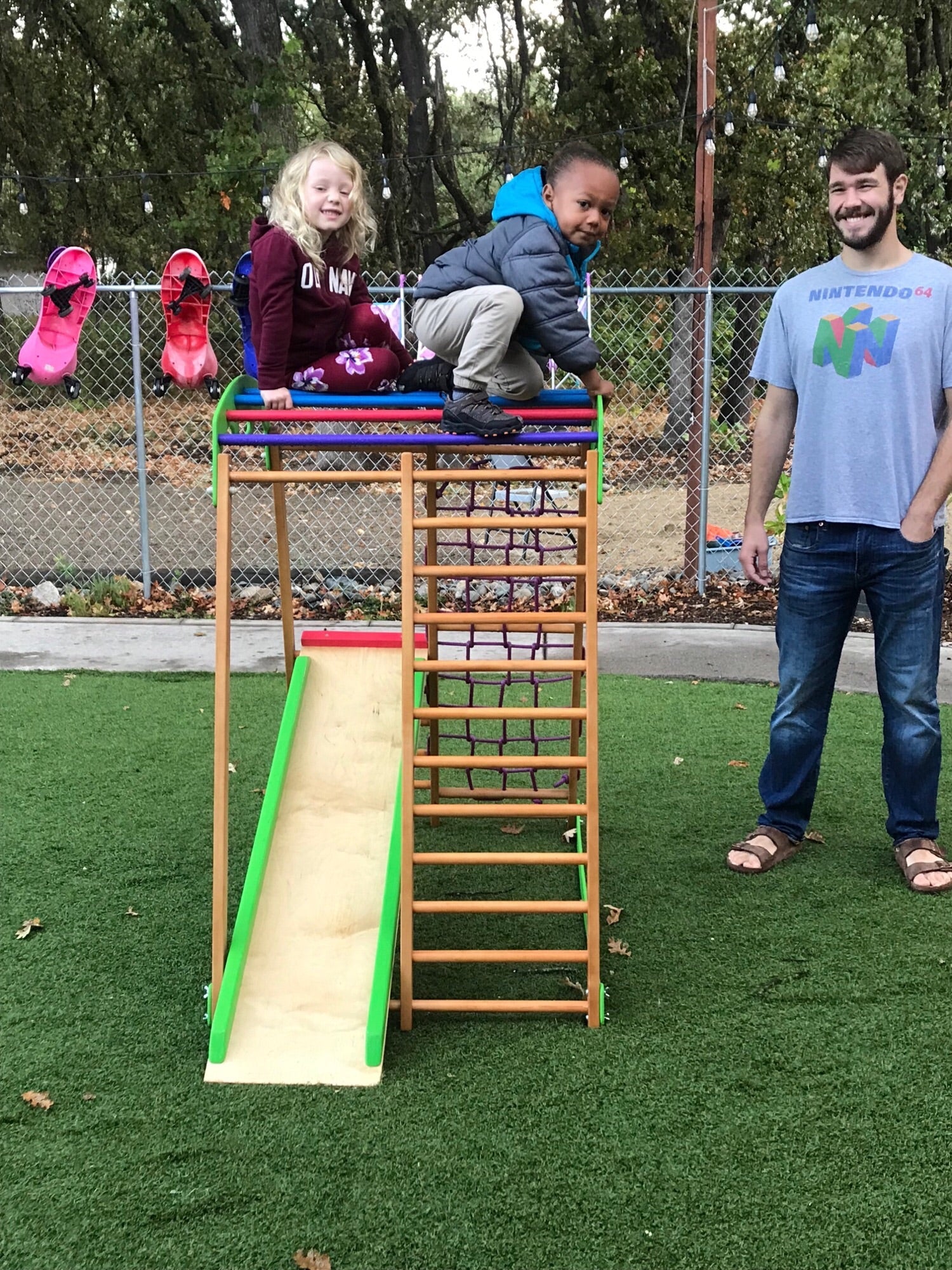 Wooden Sport Climbing Playground for Kids - CleverWood